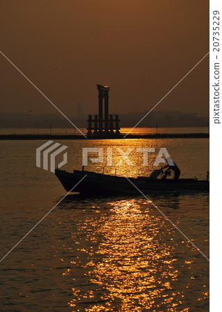 Bentenjima Erosy Torii Torii, boat and fisherman 20735229