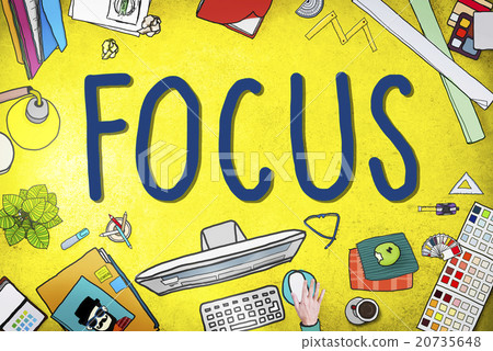 Focus Determine Centre Concentrate Point Concept 20735648