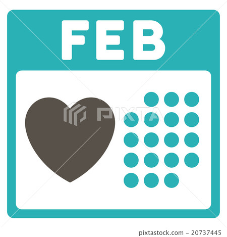Valentine February Day Icon Valentine February Day Icon 20737445