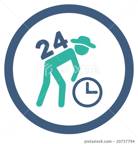 Around The Clock Work Icon Around The Clock Work Icon 20737794