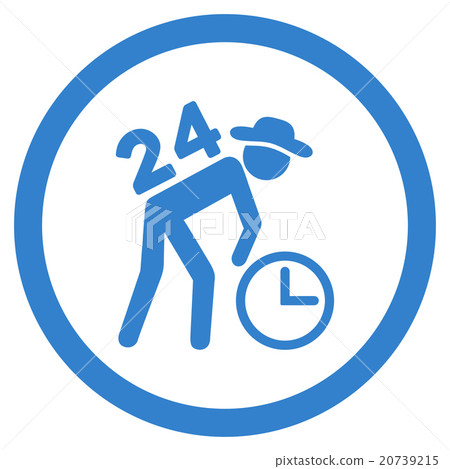 Around The Clock Work Icon 20739215