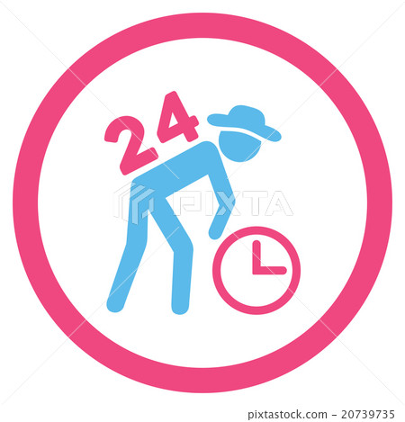 Around The Clock Work Icon Around The Clock Work Icon 20739735