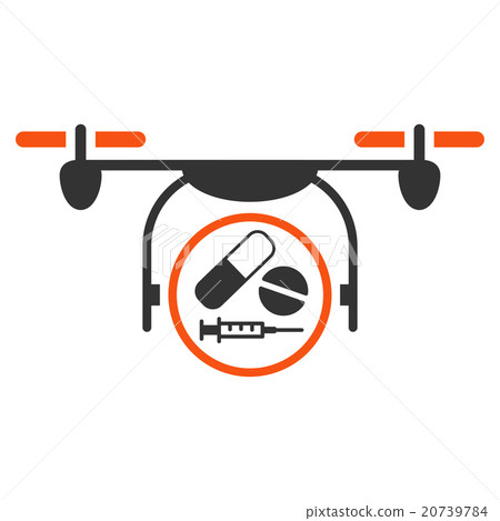 Medication Quadcopter Icon 20739784
