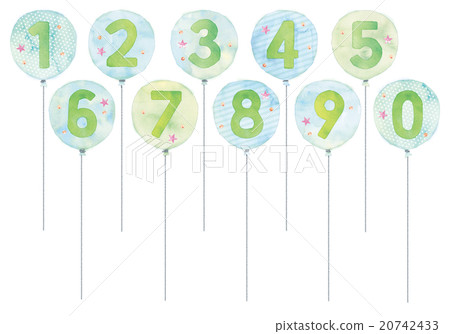 Numeric balloon illustration 20742433
