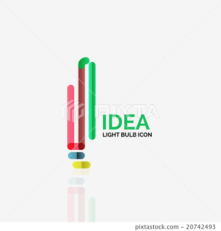 Logo, vector light bulb abstract linear geometric Logo, vector light bulb abstract linear geometric 20742493