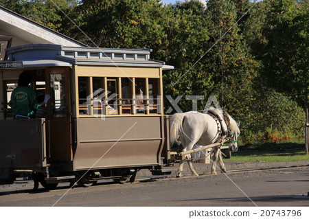 Hokkaido pioneering village horse-drawn carriage 20743796