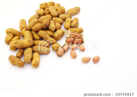 Peanuts on white background. 20743937