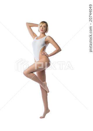 Model with bob haircut advertises sexy bodysuit 20744049