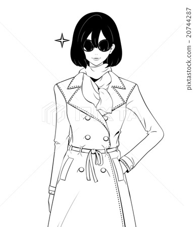 Female / trench coat and sunglasses / confidence 20744287