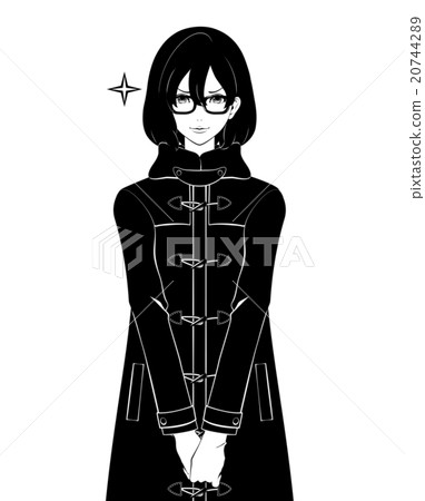 女性/ Duffle外套和眼鏡/自信 20744289