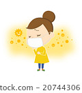 一個蒙面的女人的插圖（冷·花粉·麻煩·麻煩）7 20744306