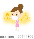 被掩沒的婦女的例證（冷·花粉·麻煩·麻煩）10 20744309