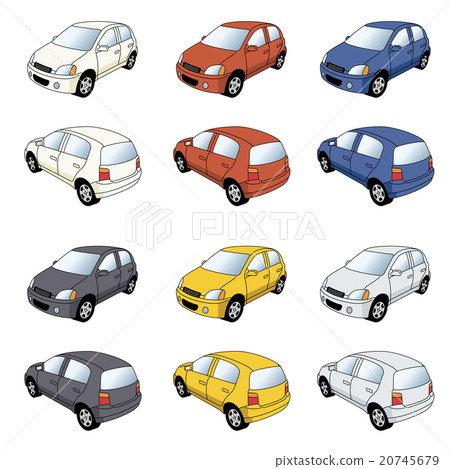 Illustration of a passenger car [Hatchback] 20745679