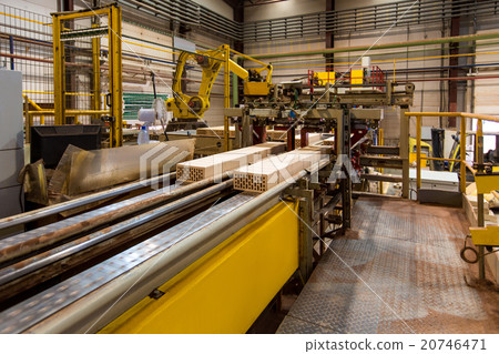 Brickworks. Image of conveyor in production hall Brickworks. Image of conveyor in production hall 20746471
