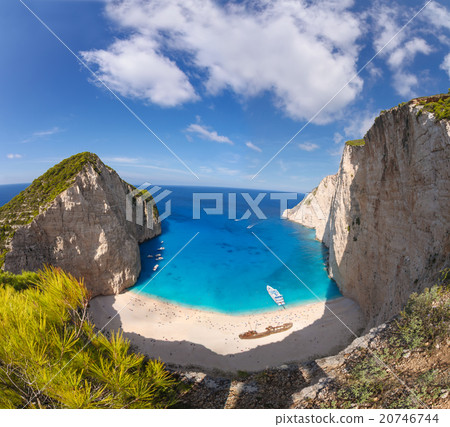 Navagio beach with shipwreck on Zakynthos,Greece Navagio beach with shipwreck on Zakynthos,Greece 20746744