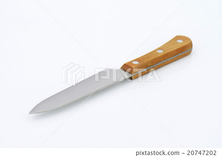 kitchen knife with wooden handle 20747202