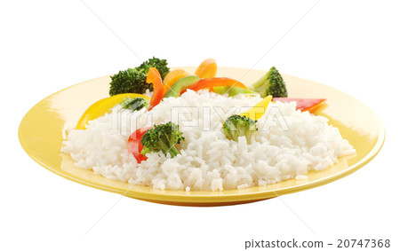 Boiled Rice with Vegetables 20747368