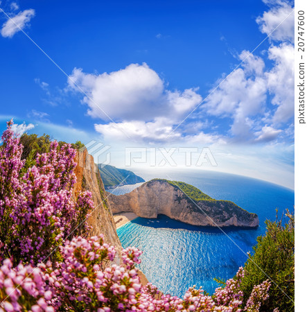 Navagio beach with shipwreck on Zakynthos, Greece Navagio beach with shipwreck on Zakynthos, Greece 20747600
