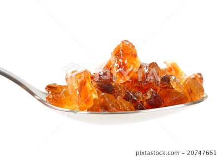 Brown rock sugar on spoon 20747661