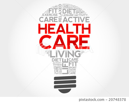 Health care bulb word cloud Health care bulb word cloud 20748378