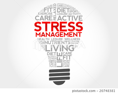 Stress Management bulb word cloud Stress Management bulb word cloud 20748381