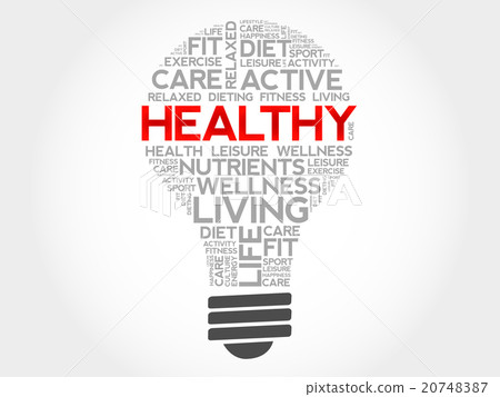 HEALTHY bulb word cloud 20748387