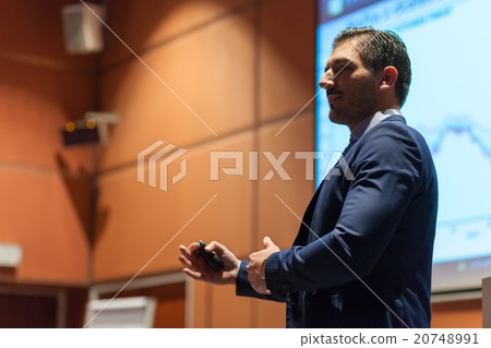 Speaker giving talk at Business Conference. Speaker giving talk at Business Conference. 20748991
