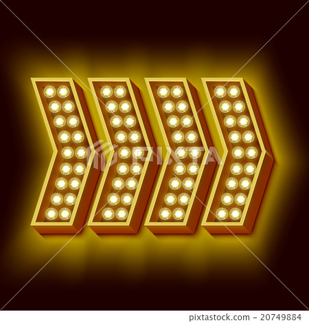 Volume retro arrow with lights 20749884