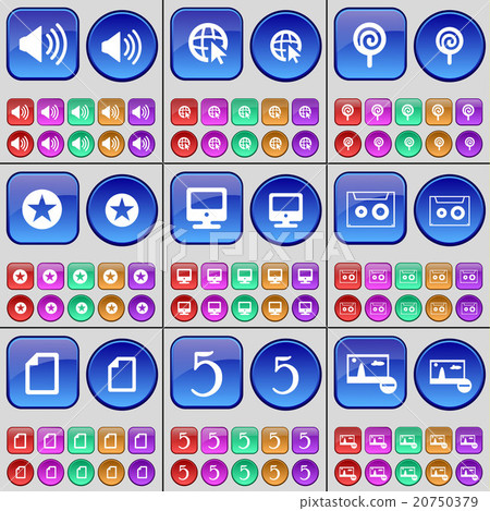 Sound, Web cursor, Lollipop, Star, Monitor, Casset 20750379