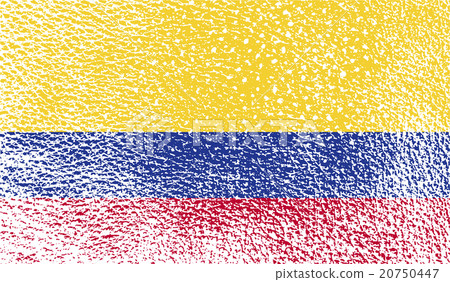 Flag of Colombia with old texture. Vector 20750447