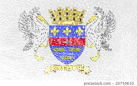Flag of Saint Barthelemy with old texture. Vector Flag of Saint Barthelemy with old texture. Vector 20750610
