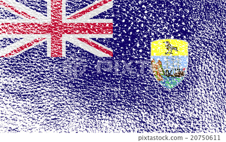 Flag of Saint Helena with old texture. Vector 20750611