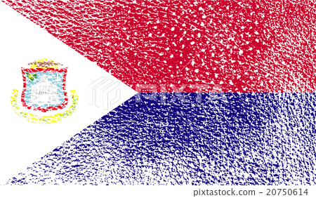 Flag of Saint Martin with old texture. Vector Flag of Saint Martin with old texture. Vector 20750614