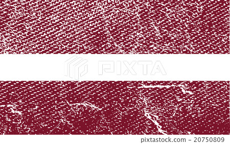 Flag of Latvia with old texture. Vector 20750809