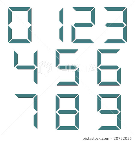 A set of numbers, vector illustration. 20752035