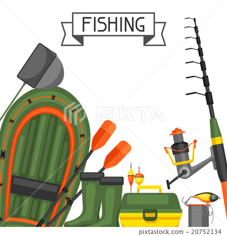 Background with fishing supplies. Design for Background with fishing supplies. Design for 20752134