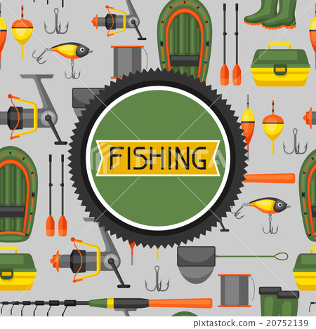 Background with fishing supplies. Design for Background with fishing supplies. Design for 20752139