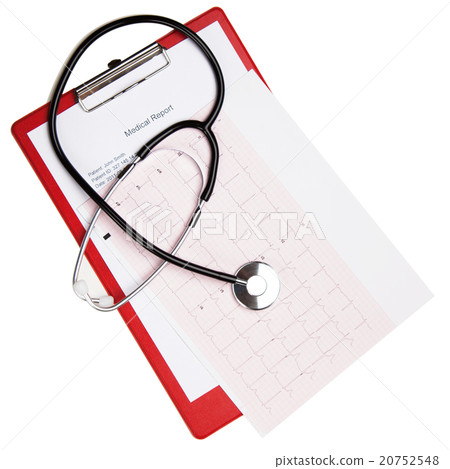 Medical report and cardiogram Medical report and cardiogram 20752548