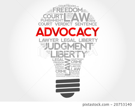 Advocacy bulb word cloud 20753140
