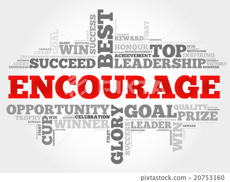Encourage word cloud-插圖素材 [20753160] - PIXTA圖庫