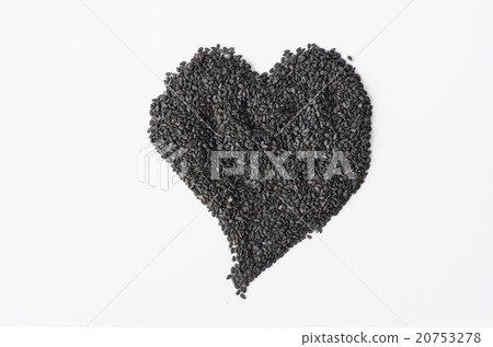 black sesame seed isolated on white black sesame seed isolated on white 20753278