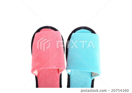 red and blue slippers footwear on white background red and blue slippers footwear on white background 20754160
