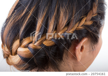 braid long hair style on woman head braid long hair style on woman head 20754161