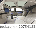 Car interior luxury white seats with ambient light 20754183