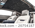 Car interior luxury white seats with stars on roof 20754187
