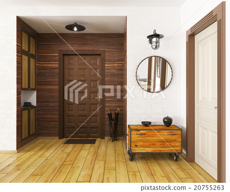 Hall interior 3d render Hall interior 3d render 20755263