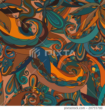Hand-drawn abstract seamless pattern Hand-drawn abstract seamless pattern 20755780