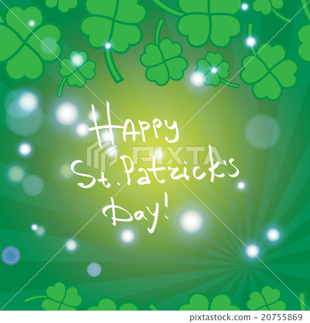 St Patric day pattern with green clover leafs 20755869