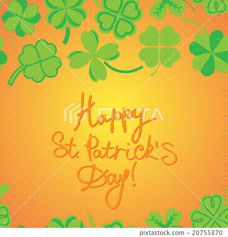 St Patric day pattern with green clover leafs St Patric day pattern with green clover leafs 20755870