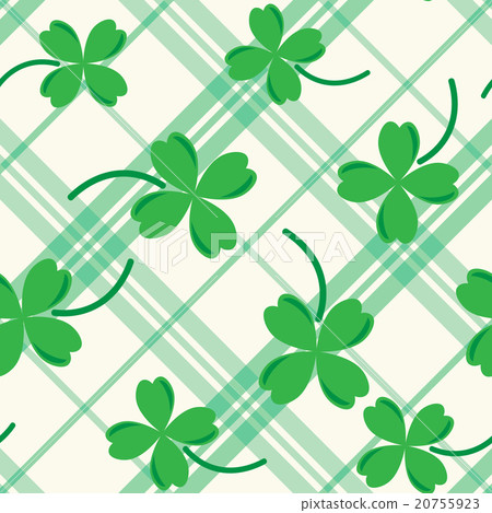 St Patric day pattern with green clover leafs 20755923